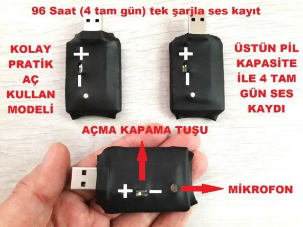 Minix 96 Saat Ses Kayıt Yeni Versiyon Mini Usb Güvenlik Cihazı - 2