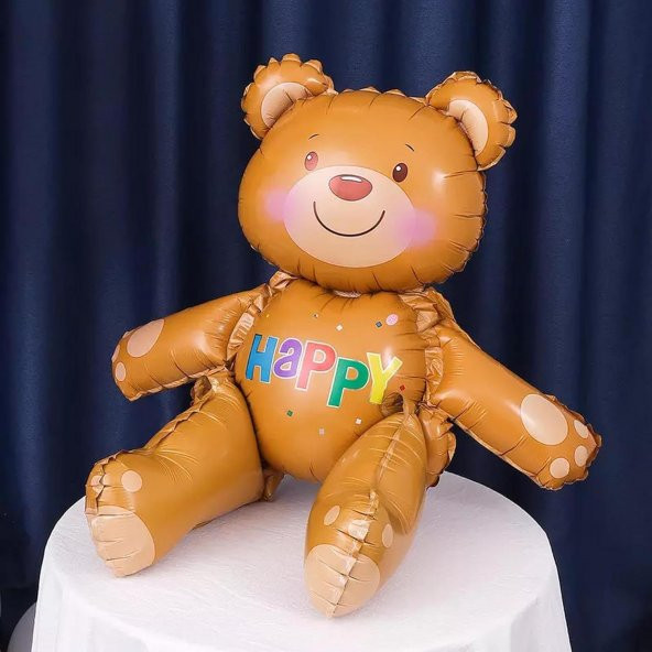 Oturan Ayı Folyo Balon 77x70 cm - Resim 5