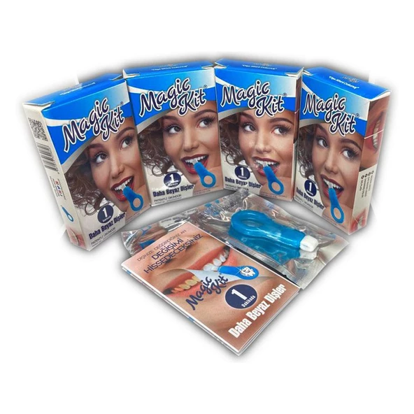 Magic Kit Diş Lekesi Temizleyici Diş Beyazlatıcı +5 Yedek Silgi X 4 Adet - 3