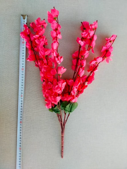 Japon Kiraz Çiçeği 7 Dallı Yapay Çiçek Demeti  Bahar Dalı  55 Cm - 6