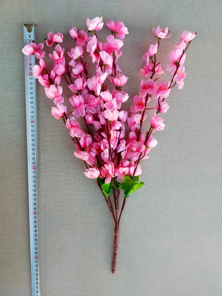 Japon Kiraz Çiçeği 7 Dallı Yapay Çiçek Demeti  Bahar Dalı  55 Cm - 2