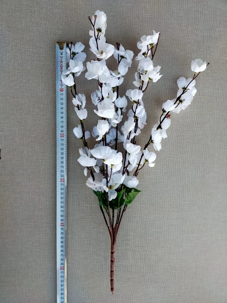 Japon Kiraz Çiçeği 7 Dallı Yapay Çiçek Demeti  Bahar Dalı  55 Cm - 9