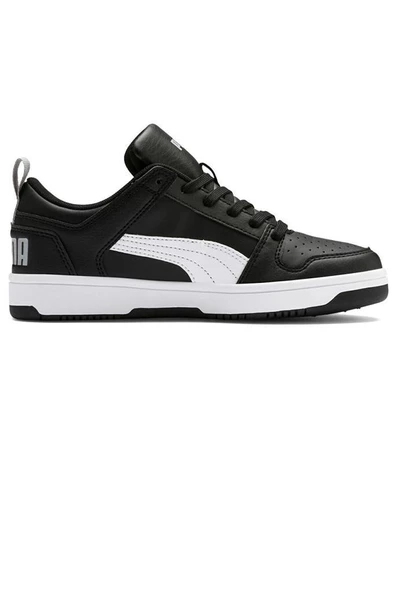 Puma Rebound Layup Lo SL Jr Unisex Sneaker Ayakkabı Siyah Beyaz 36-40