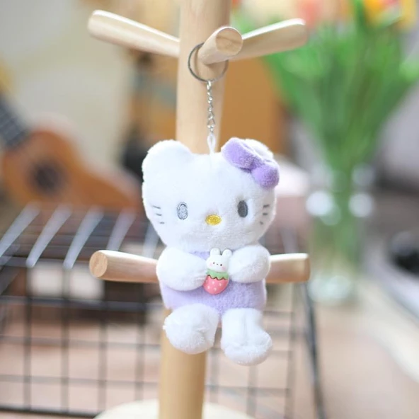 Hello Kitty Peluş Anahtralık Çanta Süsü - 1