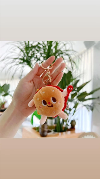 Hamburger Peluş Anahtarlık Çanta Süsü ürün görseli