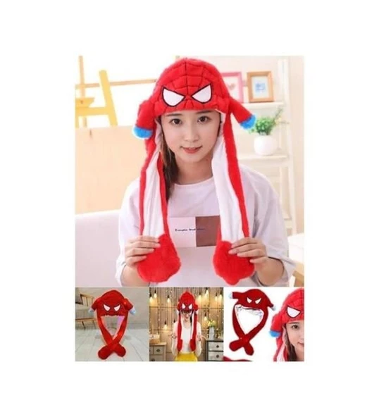 Spiderman Kulakları Hareketli Işıklı Uzun Kulak Örümcek Adam Şapka ürün görseli