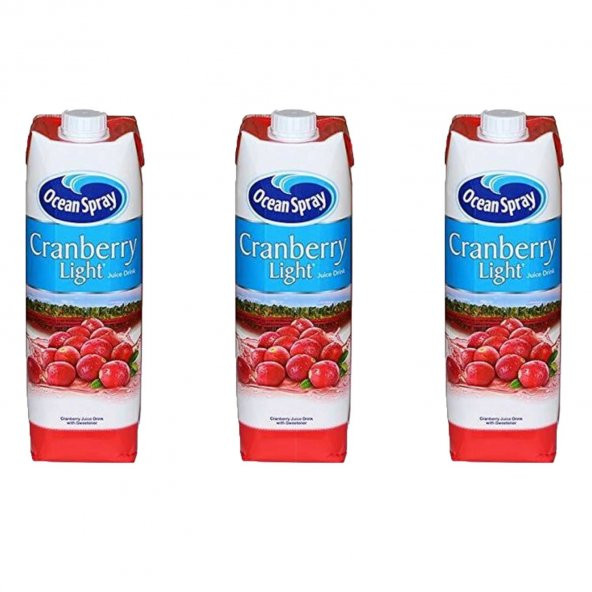 Ocean Spray Cranberry Light Juice 1 Lt 3 Adet