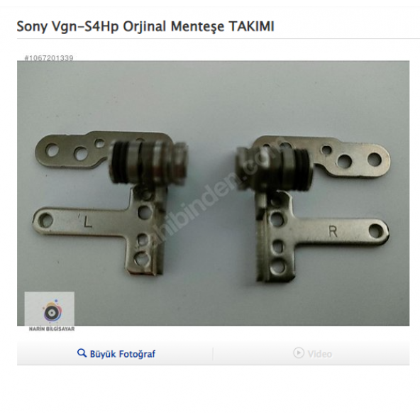 Sony Vgn-S4Hp Menteşe