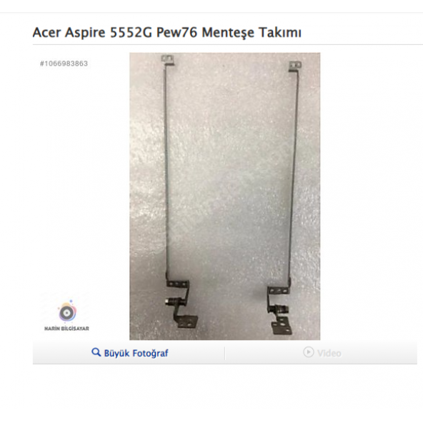 Acer Aspire 5552G Pew76 Menteşe Takımı