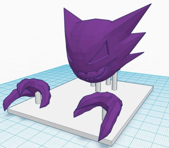 Gözler Ve Yüzen Standlı Haunter (Pokemon) Plastik Aparat