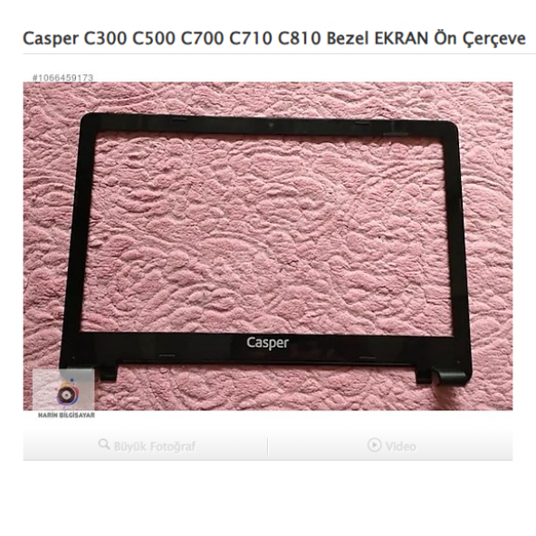 Casper C300 C500 C700 C710 C810 Bezel EKRAN Ön Çerçeve