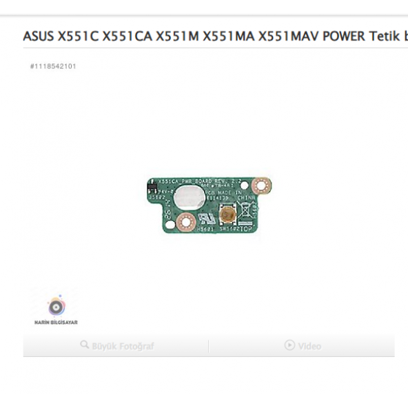 ASUS X551C X551CA X551M X551MA X551MAV POWER Tetik butonu FLEX KABLO YOKTUR