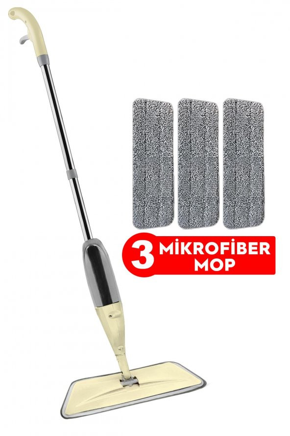 SİSTA SPREY MOP KREM 3 MİKROFİBER MOPLU TEMİZLİK SETİ