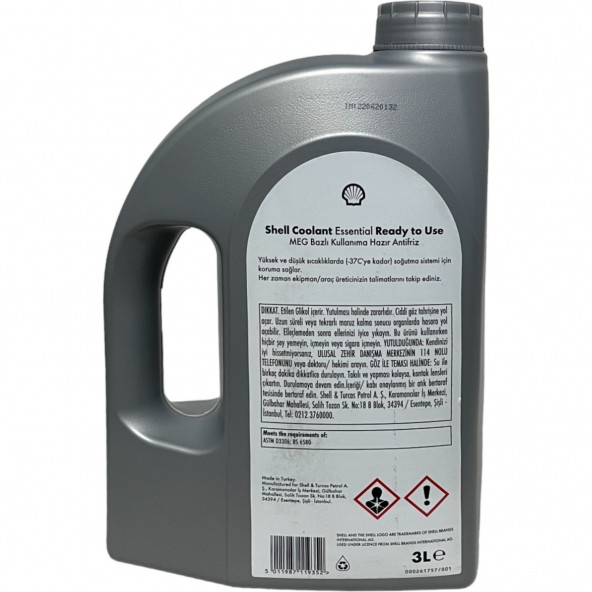 Shell Coolant Essential 4 Mevsimlik Mavi Antifriz 3 Litre 2023 - 2