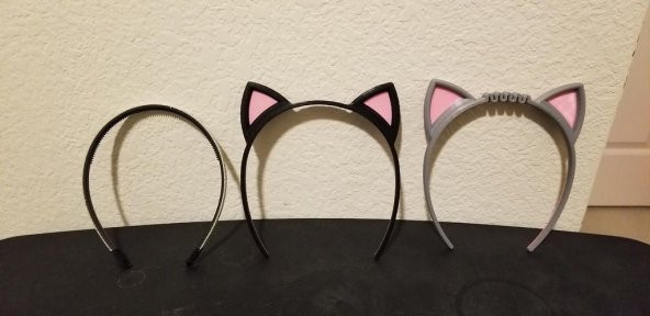 Giyilebilir Kedi Kulakları Saç Bandı - Sert Ve Esnek Seçenekler Plastik Aparat