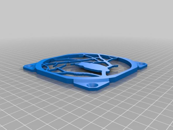 120Mm Fan Izgarası / Owl Siluet Plastik Aparat - 1