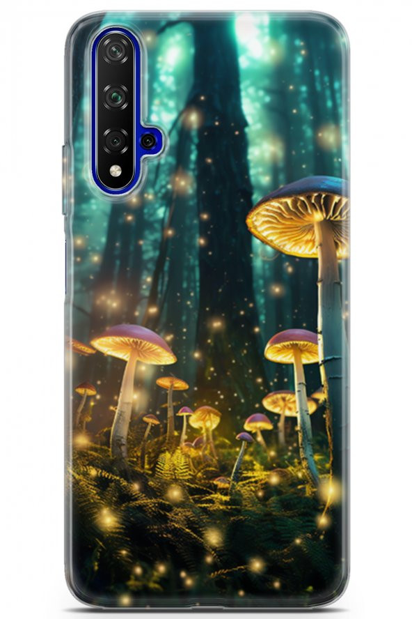 Huawei Nova 5t Kılıf Kingo 19 Mantar Perisi Tam Koruma Kılıf