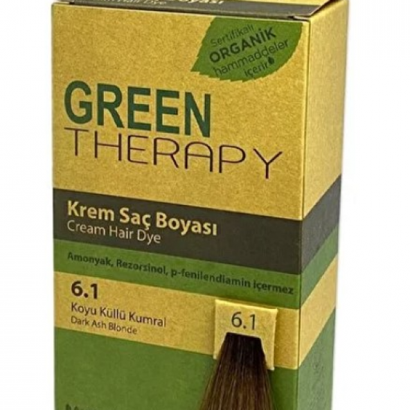 Green Therapy Krem Saç Boyası 6.1 Koyu Küllü Kumral