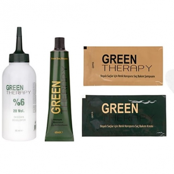 Green Therapy Krem Saç Boyası 6.1 Koyu Küllü Kumral - 2