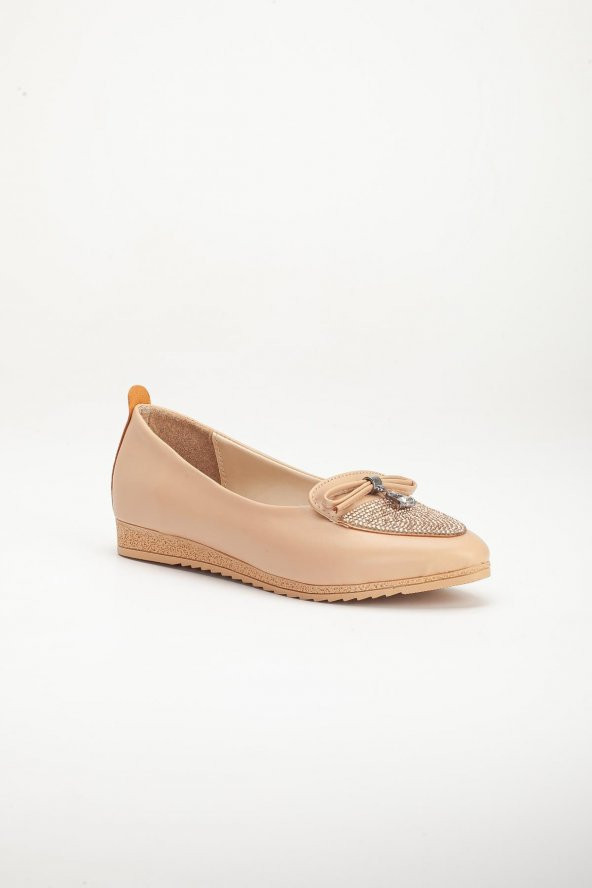 Cilt Fiyonk Taş Detaylı Nude Kadın Babet - Resim 4