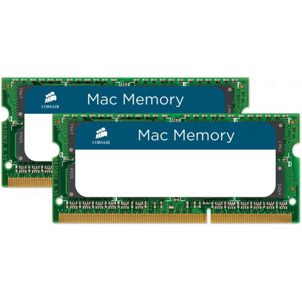 Corsair CMSA8GX3M2A1066C7 Apple 8 GB Dual Channel Kit DDR3 1066 (PC3 8500) 204-Pin DDR3 Laptop SO-DIMM Memory 1.5V,
