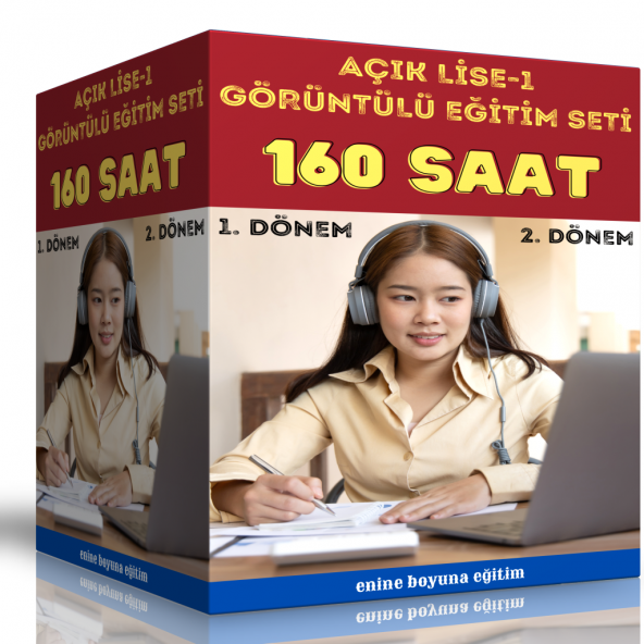 Açık Lise-1 Görüntülü Eğitim Seti (120 Saat Görüntülü Anlatım)