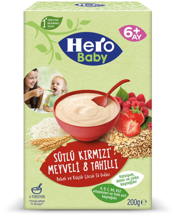 Hero Baby 200 Gr Sütlü Kırmızı Meyveli
