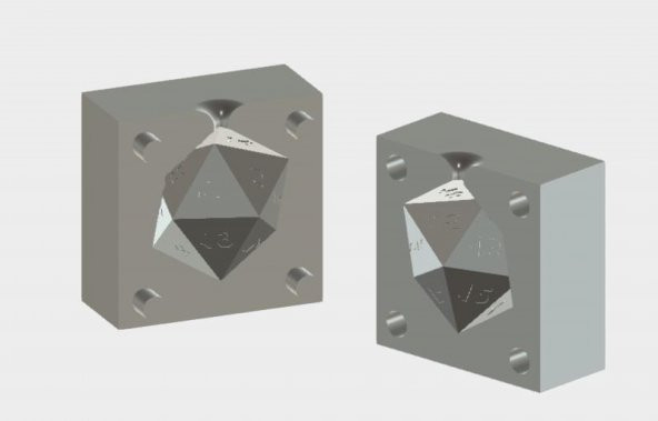 D20 Zar Kalıp Seti Ice Cube, Reçine, Silikon Plastik Aparat