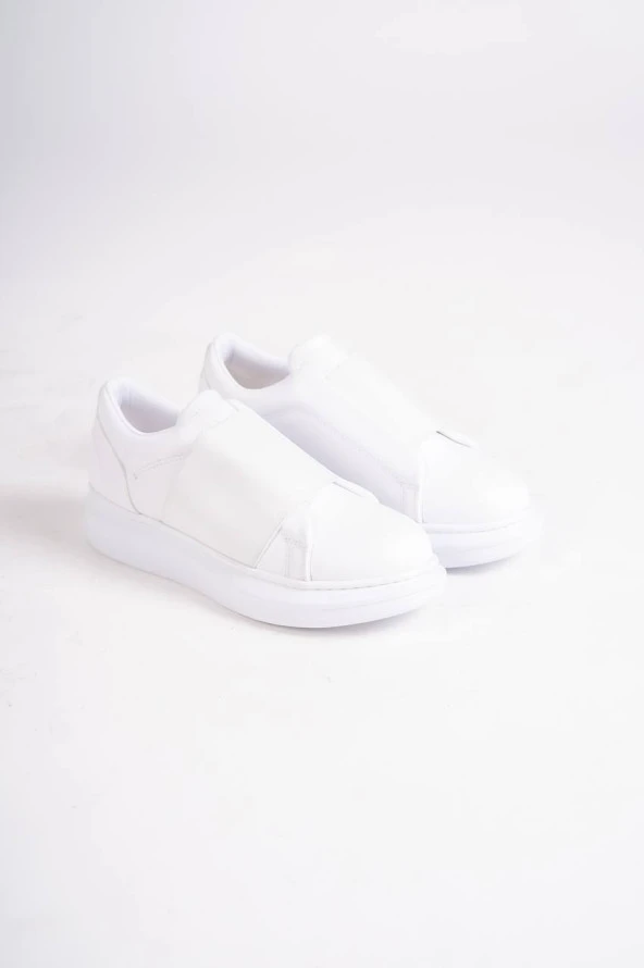 KB-040 Beyaz Cilt   Bağcıklı  Günlük Erkek  Ayakkabı - Resim 2