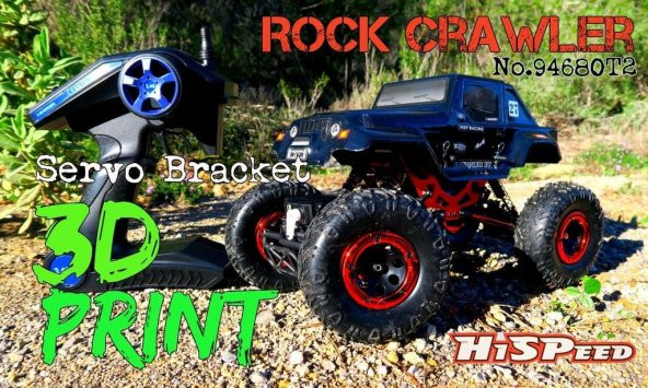 Hsp Kulak 94680T2 3D Baskı Servo Mod Mini Rock Crawler 1:18 Plastik Aparat