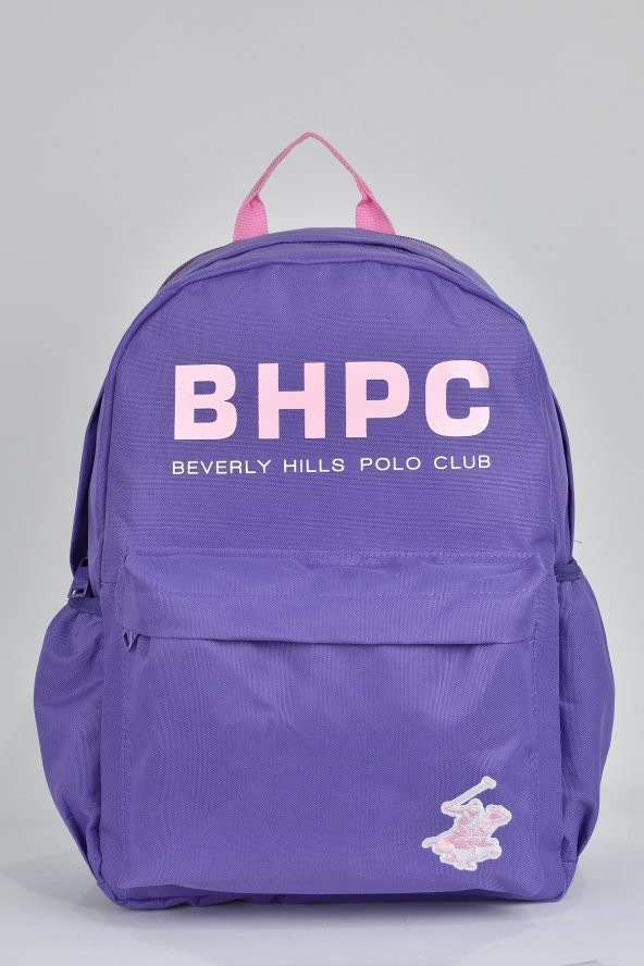 Beverly Hills Polo Club Unisex Çok Gözlü Günlük Seyahat Okul Sırt Çantası Lila 04154 ürün görseli