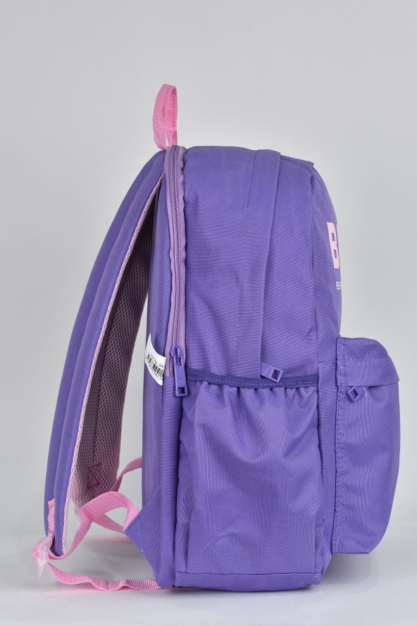 Beverly Hills Polo Club Unisex Çok Gözlü Günlük Seyahat Okul Sırt Çantası Lila 04154 - Resim 4