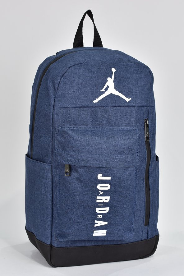 Jordan Unisex Çok Gözlü Günlük Seyahat Okul Sırt Çantası Lacivert Q3099 - 2