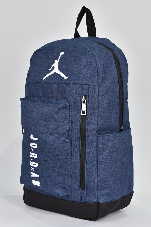 Jordan Unisex Çok Gözlü Günlük Seyahat Okul Sırt Çantası Lacivert Q3099 - 3