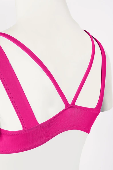 Fuşya Halter Tek Üst Bikini - 2
