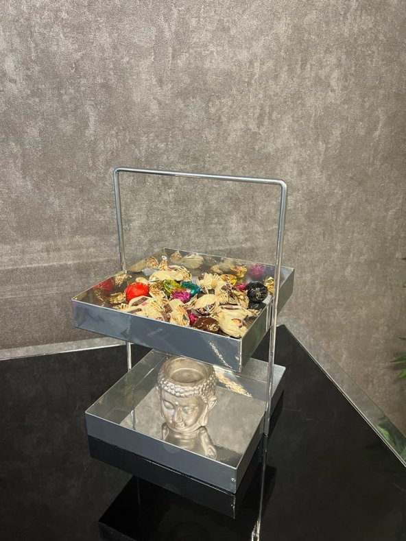 2 KATLI 20X20 MUTFAK VE BANYO TEZGAHÜSTÜ DÜZENLEYİCİ GÜMÜŞ - 7