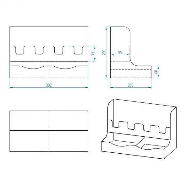 Çay & Kahve Ünitesi / Stand 16OZ SİYAH - 6