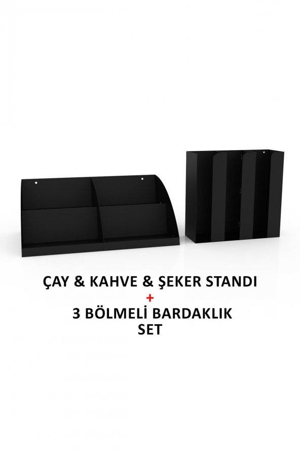 Çay & Kahve + 3 Bölmeli Bardaklık Set - 8
