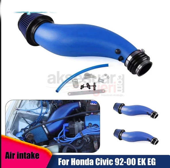 Honda Civic 1992-2000 Simota Big Tube Spor Hava Filtresi Mavi Renk - 2