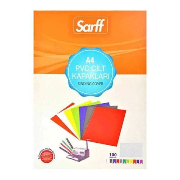 Sarff Cilt Kapağı A4 160 Micron PVC Opak Beyaz 100'lü