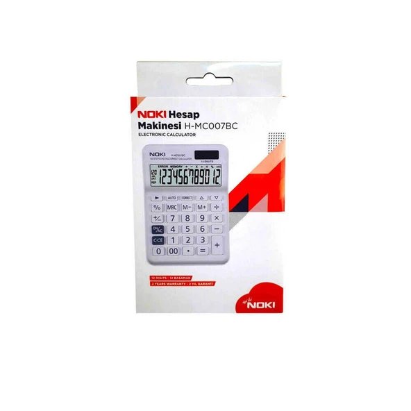Noki Hesap Makinesi Beyaz H-MC007BC - 2