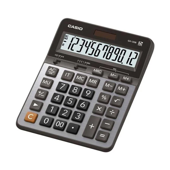 Casio GX120B Hesap Makinesi 12 Hane Pilli ve Güneş Enerjili - 2