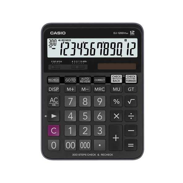 Casio DJ120D Hesap Makinesi 12 Hane Pilli ve Güneş Enerjili - 3