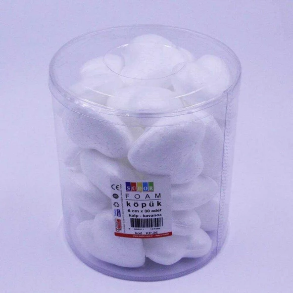 Südor Köpük Monalisa Kalp 6 cm 30 Adet Kavanoz - Resim 2