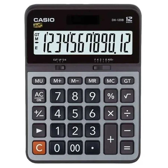 Casio Dx120S Hesap Makinesi 12 Hane Pilli ve Güneş Enerjili - 2