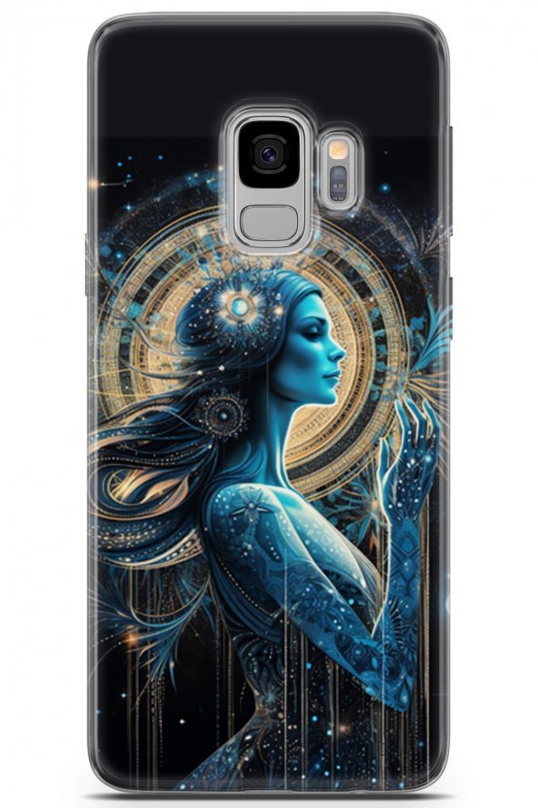 Samsung Galaxy S9 Kılıf Kingo 23 Mavi Girdap Telefon Kabı