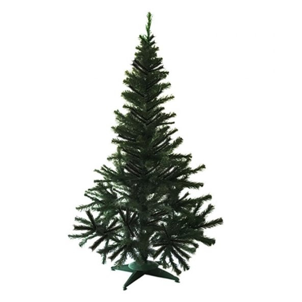 Yeni Yıl Çam Ağacı 150 cm 220 Dal Noel Ağacı Sağlam Ayaklı Kutulu Yılbaşı Sticker Hediyeli