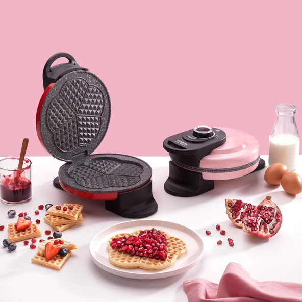 Schafer Waffle Express Waffle Makinesi-Kırmızı - 5
