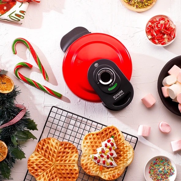 Schafer Waffle Express Waffle Makinesi - Kırmızı - 2