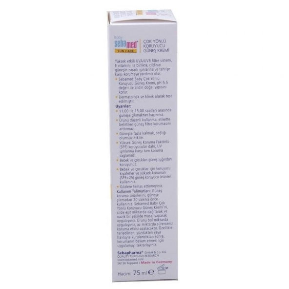 Sebamed Baby Sun SPF 50+ 75 ml Güneş Kremi - 2